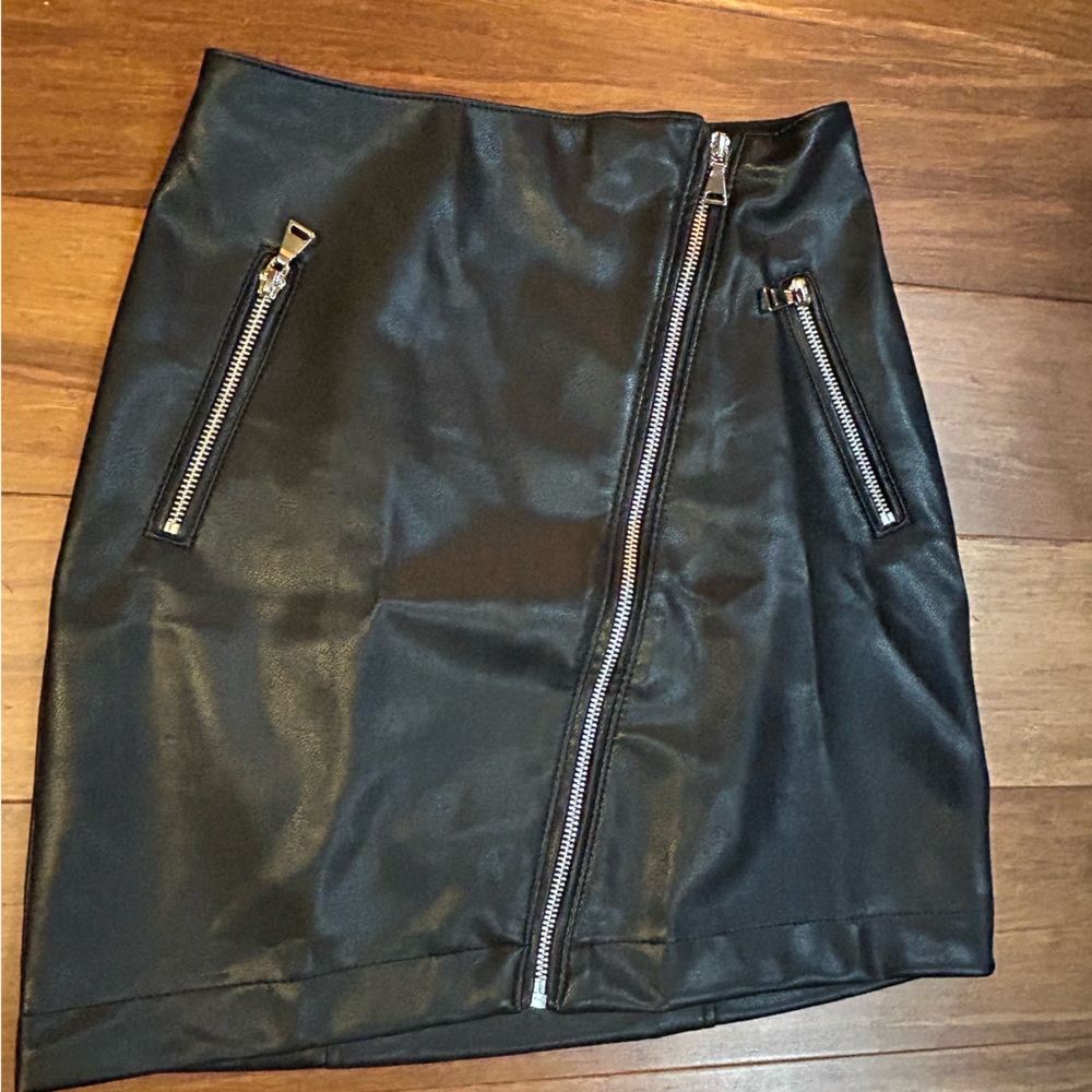 Express faux leather skirt.